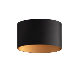 ELLIPSES LED kinkiet elewacyjny tuba elipsa czarna wewnątrz złota LED 2x5W 3000K światło góra dół