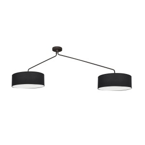 FALCON lampa sufitowa regulowane ramiona abażur czarny 6xE27
