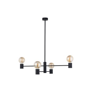 RADIUS lampa wisząca regulowana 4xE27 czarna