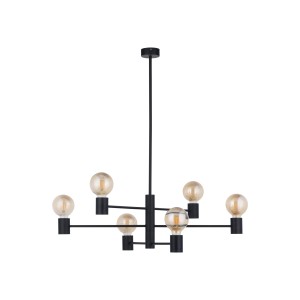RADIUS lampa wisząca regulowana 6xE27 czarna