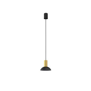 HERMANOS C lampa wisząca 1xGU10 czarna/mosiądz
