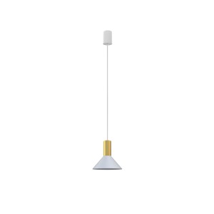 HERMANOS A lampa wisząca 1xGU10 biała/mosiądz