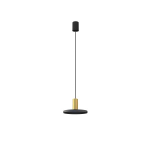 HERMANOS B lampa wisząca 1xGU10 czarna/mosiądz