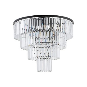 CRISTAL L plafon kryształowy czarny 12xE14 średnica 71cm