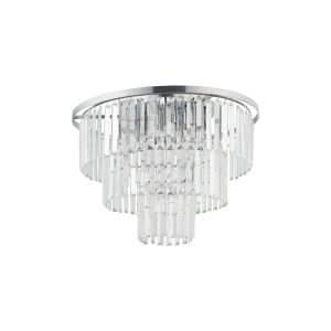 CRISTAL M plafon kryształowy chrom 9xE14 średnica 56cm