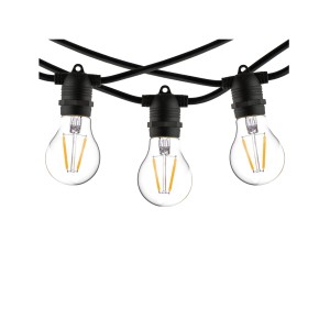 FESTOON LIGHTS 9m 6m girlanda 15xE27 IP65 przewód i oprawki czarne