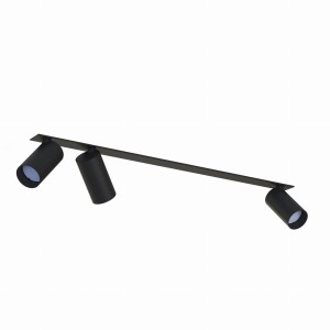 MONO SURFACE listwa podtynkowa 3xGU10 czarna 70cm