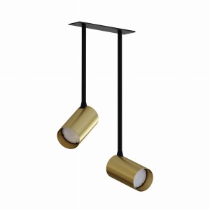 MONO SURFACE LONG reflektor na tyczce 2xGU10 złoty/czarny podtynkowy