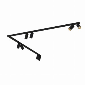 MONO CORNER 2x150listwa ze spotami 8xGU10 czarna/złoty 3m