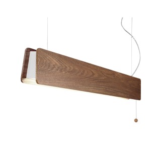 OSLO LED 90 lampa wisząca drewniana palony dąb z wyłącznikiem