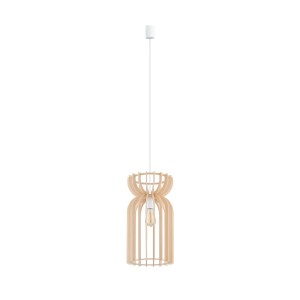 KYMI A lampa wisząca średnia naturalne drewno