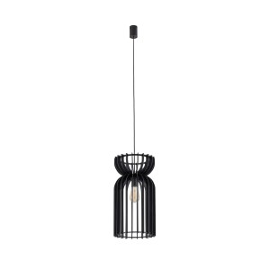 KYMI A lampa wisząca średnia czarne drewno