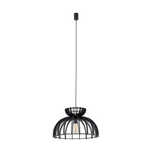 KYMI C lampa wisząca duża czarne drewno