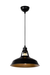 BRASSY-BIS lampa wisząca vintage czarna metalowa fi 31cm 1xE27