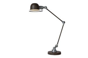 HONORE lampa biurkowa retro z łamanym ramieniem 1xE14 rdzawy brąz