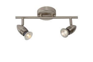 CARO-LED spoty satynowe na listwie LED 2x5W 2700K GU10 regulowany