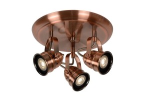 CIGAL miedziane reflektorki regulowane plafon LED 3x5W GU10 2700K żarówki w zestawie