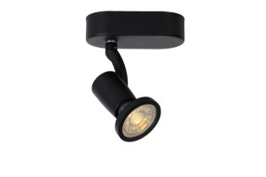 JASTER-LED 5W 2700K reflektorek czarny regulowany ścienno-sufitowy żarówka w komplecie