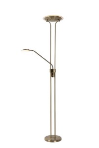 CHAMPION-LED 20W+4W 3000K lampa stojąca złota z funkcją do czytania wbudowany ściemniacz