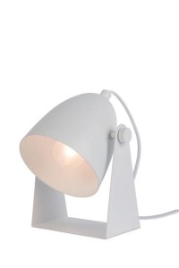 CHAGO biała nowoczesna lampa stołowa biurkowa nocna 1xE14 regulowana