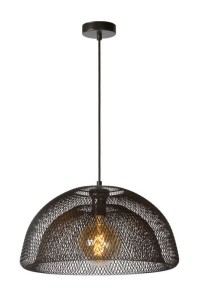 MESH lampa wisząca czarna siatka fi 45cm 1xE27