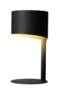 KNULLE nowoczesna czarna lampa nocna biurkowa 1xE14