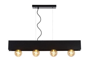SURTUS lampa wisząca nad stół czarna 4xE27 w stylu vintage