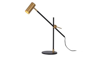 PHILINE lampa biurkowa czarno-złota regulowana 1xG10
