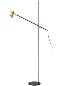 PHILINE lampa podłogowa czarno-złota regulowana 1xG10