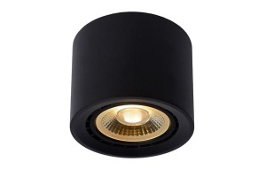 FEDLER tuba czarna LED 12W ES111 GU10 DIM 2200K-3000K żarówka ściemnialna w komplecie