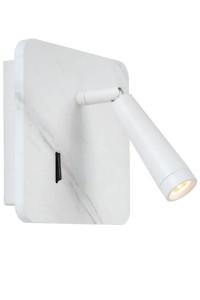 OREGON kinkiet LED 4W USB biały marmur imitacja