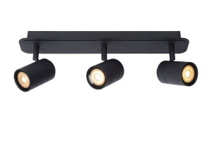LENNERT spot łazienkowy czarny IP44 LED 3x5W 3000K żarówki ściemnialne w komplecie