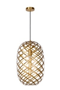 WOLFRAM zwis metalowy ażurowy złoty fi 32cm 1xE27