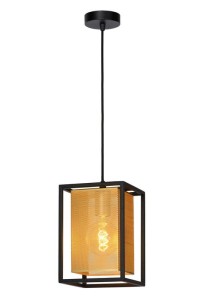 SANSA lampa wisząca czarno-złota 1xE27