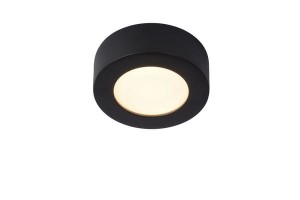 BRICE-LED 8W 3000K plafon IP44 czarny okrągły fi 11,7cm