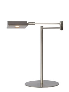 NUVOLA lampa biurkowa satynowa LED 9W z łamanym ramieniem i ściemniaczem dotykowym