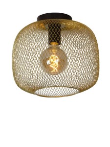 MESH lampa sufitowa złota siatka fi 30cm 1xE27 wykończenie czarne