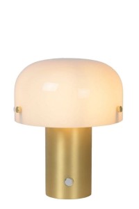 TIMON lampa stolikowa złota szklany klosz 1xE14 ściemniacz 3StepDim