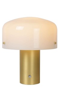 TIMON lampa stolikowa złota szklany klosz 1xE27 ściemniacz 3StepDim