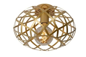 WOLFRAM plafon metalowy ażurowy złoty fi 30cm 1xE27