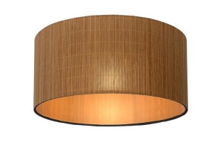 MAGIUS plafon z naturalnego bambusa fi 42cm 1x E27 wykończenie czarne