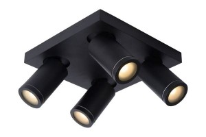 TAYLOR plafon łazienkowy czarny IP44 4xGU10 LED 5W DIM regulowany 