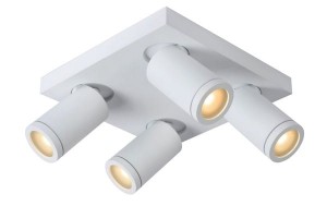 TAYLOR plafon łazienkowy biały IP44 4xGU10 LED 5W DIM regulowany