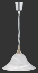 Lampa wisząca Viola nikiel mat/biały 1x60W 301700107 Trio