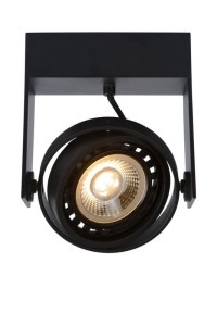GRIFFON lampa ścienna sufitowa LED 1x12W 3000K czarna żarówka LED ES111 GU10 ściemnialna w komplecie