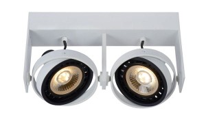 GRIFFON lampa ścienna sufitowa LED 2x12W 3000K biała żarówka LED ES111 GU10 ściemnialna w komplecie