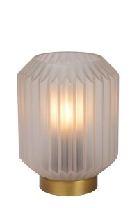 SUENO lampa nocna szklana biało-złota 1xE14
