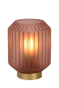 SUENO lampa nocna szklana różowo-złota 1xE14