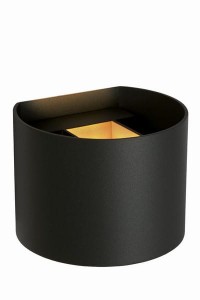 AXI kinkiet łazienkowy półokrągły czarny LED 2x3,5W IP54 z regulowanym kątem świecenia światło góra dół