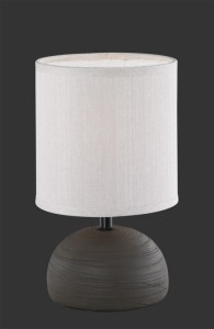 LUCI lampa stołowa brązowa abażur cappuccino 1xE14